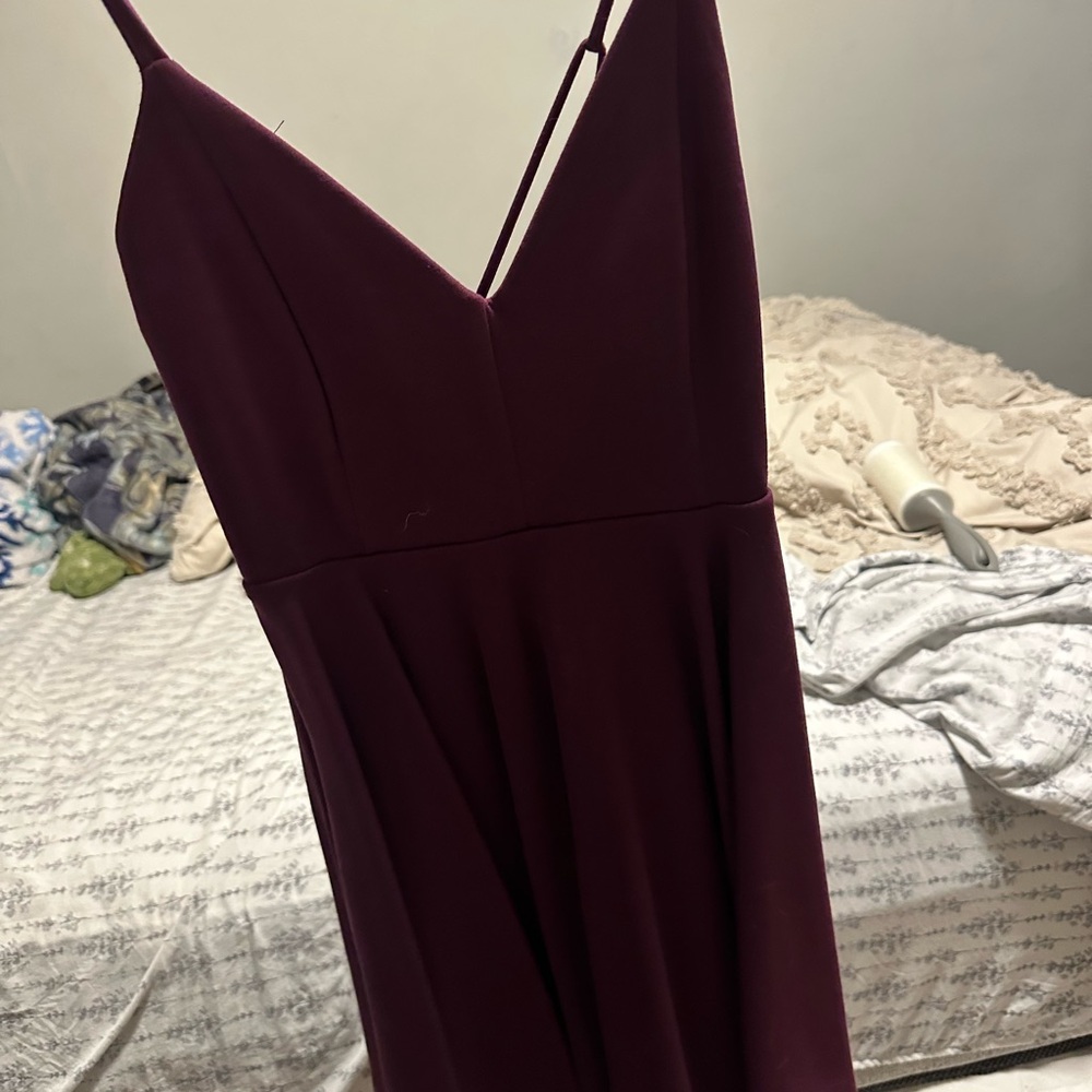 Windsor Strapless Burgundy Dress